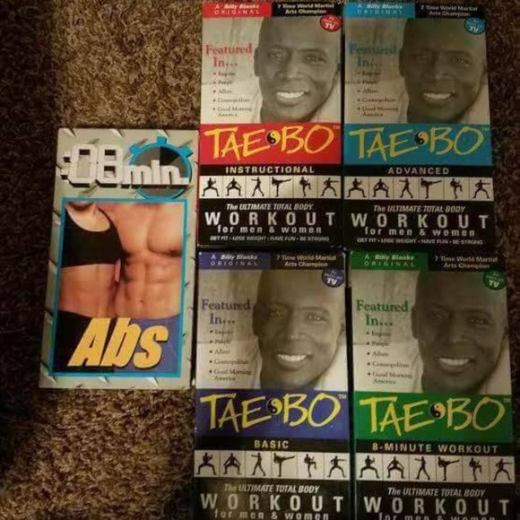 Other - vhs taebo set of 4 and 8min abs vhs